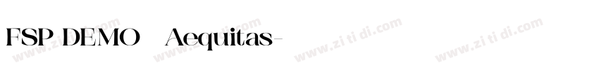 FSP DEMO   Aequitas字体转换